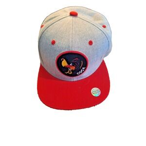 BLACK EAGLE‎ Embroidered Rooster Gray/White Snapback Baseball Cap NWT
